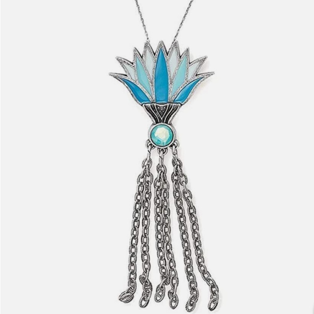 NWT ALEX AND ANI - Blue Lotus Adjustable Necklace